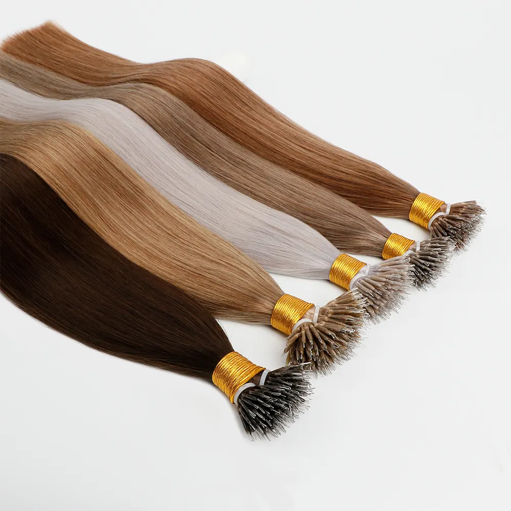 European Virgin Human Hair 1g per Strand Keratin Nano Tip Hair Extensions