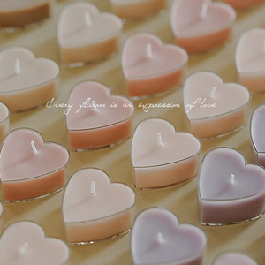 AIKUN Wholesale Fragrance Oil Gift Set Tea Light Candles Valentines Day <b>Heart</b> <b>Shaped</b> Colorful Candle - Product Image 5