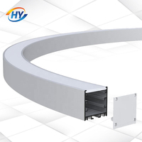 Usine Cnc personnalisation cercle courbe pendentif profil en aluminium Led pliable Flexible profil en aluminium rond