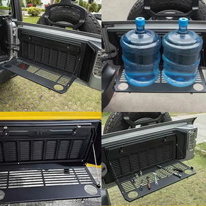 Table de hayon en acier noir pour Jeep Wrangler JL 2018-2023 Table de hayon étagère de cargaison pliable - Product Image 6