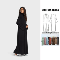 Dubai Polyester Muslim Fashion Abaya Digital geprägter Druck Atmungsaktive Bluse Chiffon Top Free Size OEM Service Niedriger Preis
