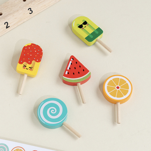 ของเล่นไม้ทำไอศกรีมสำหรับเด็ก ชุดของเล่นบทบาทสมมติ เสริมสร้างการคิดเชิงตรรกะสำหรับเด็กเล็ก ของเล่นไม้เสริมพัฒนาการแบบมอนเตสซอรี่ ของเล่นครัวไม้สำหรับ<span class=keywords><strong>เด็ก</strong></span> - Product Image 2