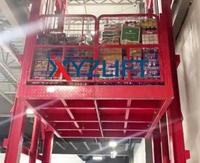 XYZLIFT-CE mal kargo navlun bina asansörü asansörler 1 3000kgs Capacacity asma kat hidrolik kargo asansörü ile durur