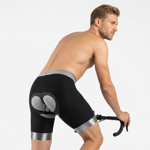 Cuissard de cyclisme pour homme, trois quarts de longueur, ajusté, en Spandex et Nylon, respirant, à séchage rapide, avec coussinet en silicone - Product Image 1