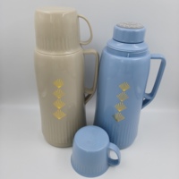 Bouteille isotherme en plastique à double paroi grande capacité 1,8 L, isolation thermique 12-24 heures, revêtement anti-corrosion, camping, voyage