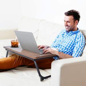 Mesa De Bandeja De Cama Dobrável Multifuncional Ajustável Mesa De Mesa De Colo De Bambu Mesa De Madeira Portátil Portátil para a Cama - Product Image 5