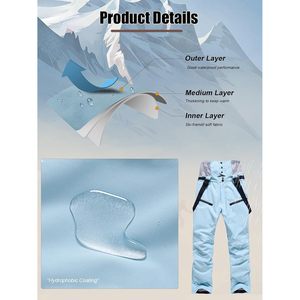 Pantalon de ski pour femme FOXA, isolé, imperméable, pantalon de snowboard d'hiver, taille ajustable, vêtements de randonnée en plein air - Product Image 5