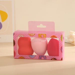 Éponge de beauté du visage super délicate et douce 3 pièces Ensemble d'oeufs de beauté Blender Foundation Puff Facial Foundation Éponge de maquillage - Product Image 1