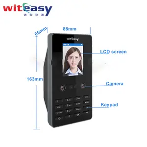 Biometric secure face time attendance machine management system online time recorder with camera sensor