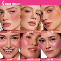 Fard à joues pour le visage, pour les ombres à paupières et le brillant à lèvres, 3 en 1, minéral, longue durée, imperméable, végan, fard à joues liquide 5g, fini naturel