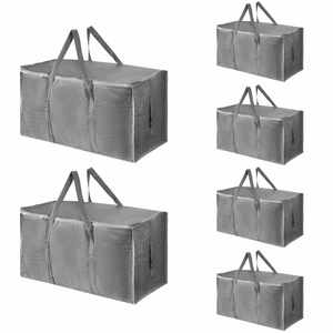 Heavy Duty Moving Bags with Zipper Reinforced Handles and Tag <b>Pocket</b> Collapsible Moving Supplies - Product Image 2