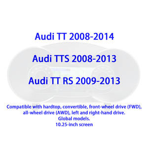 Affichage du tableau de bord, cockpit virtuel pour <span class=keywords><strong>Audi</strong></span> <span class=keywords><strong>TT</strong></span> TTS <span class=keywords><strong>TT</strong></span> <span class=keywords><strong>RS</strong></span> Coupé Roadster Facelift <span class=keywords><strong>Plus</strong></span> 2008 2009 2010 2011 2012 2013 2014 - Product Image 2