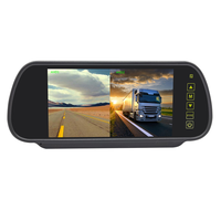 Kit de caméra de plaque d'immatriculation à distance |   Moniteur miroir IPS 7 pouces |   Luminosité automatique 800 nit |   Double DVR filaire à 4 broches |   Imperméable |   Nuit
