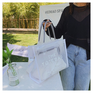 Wholesale Custom logo Pvc Transparent Messenger <strong>Bag</strong> <strong>Shoulder</strong> Crossbody <strong>Bag</strong> Women <strong>Handbag</strong> Travel Beach <strong>Student</strong> Tote <strong>Bag</strong> - Product Image 2