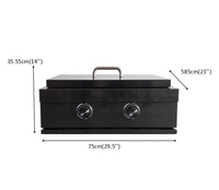 Grill à gaz propane encastrable de 29 pouces avec plaque de cuisson moderne en acier inoxydable 304 de qualité supérieure, portable, pour cuisine extérieure