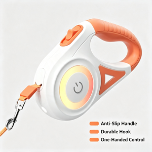<span class=keywords><strong>Laisse</strong></span> <span class=keywords><strong>Rétractable</strong></span> pour Chien de 5 Mètres avec Lampe Torche LED, <span class=keywords><strong>Laisse</strong></span> Automatique pour Petits et Moyens Chiens, Design Simple et Moderne en ABS, Idéale pour l'Extérieur - Product Image 2