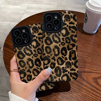 Coque souple à imprimé léopard 2026, ajustement parfait et design mignon pour iPhone 17 16 15 14 Pro Max 12 13 11 7 8 Plus X Xs Max 15 Plus
