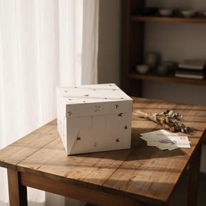 Sunshine White Square Tall Cake <b>Box</b> With Window 8 10 12 Inch Birthday Bakery <b>Dessert</b> Custom Logo Cake <b>Box</b> - Product Image 1