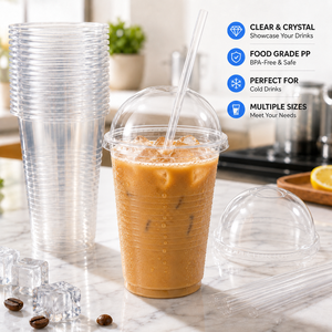 Premium Quality Logo Customized Disposable <b>Plastic</b> <b>Cup</b> Smooth And Flat 7oz PP <b>Cup</b> - Product Image 1