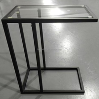Table d'extrémité latérale de jambes en métal en forme de C en métal pour le salon à la maison