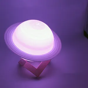 3D הדפסת שבתאי מנורת קוטר 10cm עיצוב הבית שינה Led לילה אור עם מרחוק מנורת שולחן לילדים ילדי צעצועים