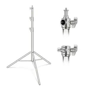 Trépied professionnel robuste AMBITFUL en acier inoxydable de 2 m à 3 pieds pour boîtes à lumière, parapluies flash, réflecteurs et éclairage d'appareil photo numérique - Product Image 2