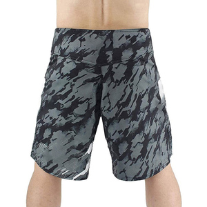 Light Weight Comfortable High Quality Fighting Wear Customized Logo Printing Short Length Mid Waist MMA Shorts - Product Image 2