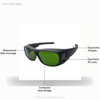 Lunettes de sécurité laser 1064nm OD7+ haute protection pour machine de soudage laser à fibre, qualité industrielle