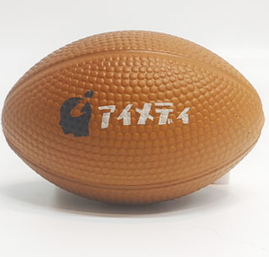 Balle anti-stress en mousse PU 2026 avec logo personnalisé, jouet amusant en forme de ballon de rugby pour événements en plein air - Product Image 3