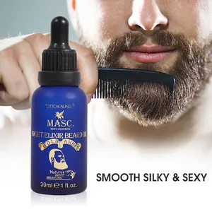 Óleo de cânhamo elixir para a noite, óleo masculino para barba e sândalo, hidratante transparente, 100% natural