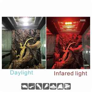 Lampe infrarouge trapézoïdale 2-en-1 60W à culot G9 avec thermostat de cycle jour/nuit pour terrariums - Product Image 2