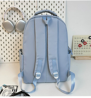Sac à dos léger et imperméable pour adolescents et étudiants, sac d'école multi-poches pour le lycée et le collège