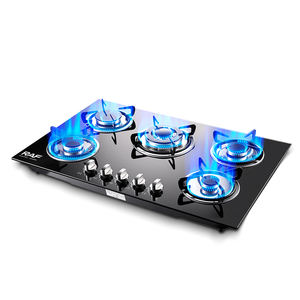 Estufa de <span class=keywords><strong>Gas</strong></span> Integrada RAF de 5 Quemadores con Cubierta de Vidrio Templado Diseñada para Instalación Empotrada en Cocina con Llama Potente y Estable - Product Image 2