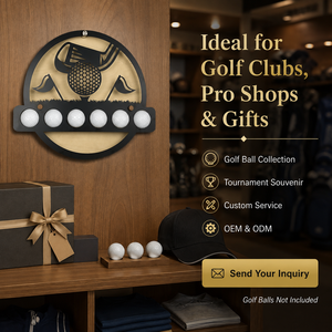 Support mural personnalisé pour balles de golf, idéal pour les magasins de golf, la vente au détail, les articles promotionnels, les cadeaux de tournoi et les projets OEM - Product Image 6
