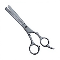 ASAP Professional Ensemble de ciseaux de coiffure et d'éclaircissement de 6 pouces, à vis de fixation haute, en acier inoxydable, pour droitiers, 26 dents, ciseaux de poche