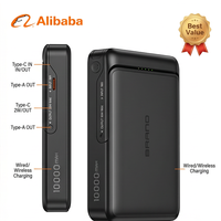 Support magnétique sans fil OEM avec batterie externe, logo personnalisé, chargeur rapide portable et fin, vente en gros pour téléphones, cadeaux, commande en gros