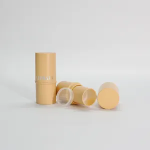 Großhandel benutzer definierte Lippen balsam Tube Foundation Concealer Stick Tube runde Lippenstift Tube leere Lippen balsam Behälter kosmetische Verpackung