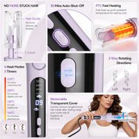 Fer à boucler automatique rotatif de 1,25 pouce pour tous types de cheveux – Baguette à boucler rapide et sans effort pour des ondulations durables