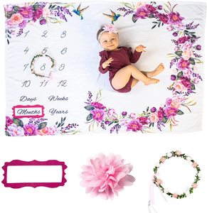 Soffice di lusso in poliestere 100% morbido e affidabile qualità del cavallo personalizzato coperta pietra miliare del bambino - Product Image 5