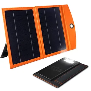 Panneaux solaires pliables portatifs 20000mah 10 W panneaux solaires imperméables de camping de rendement élevé de silicium monocristallin