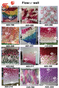 Mur de fleurs artificielles 5D rose et blanc dégradé, idéal pour événements, scènes et décorations de mariage - Nouveauté très prisée - Product Image 4