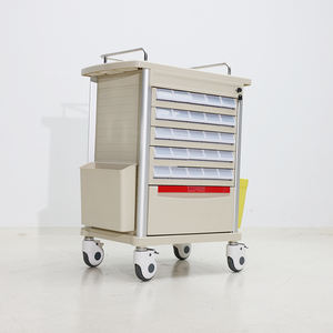 EM-ET110 plastique de haute qualité médecine soins infirmiers <span class=keywords><strong>ABS</strong></span> d'urgence 6 tiroirs médicaments chariot chariot à médicaments - Product Image 1