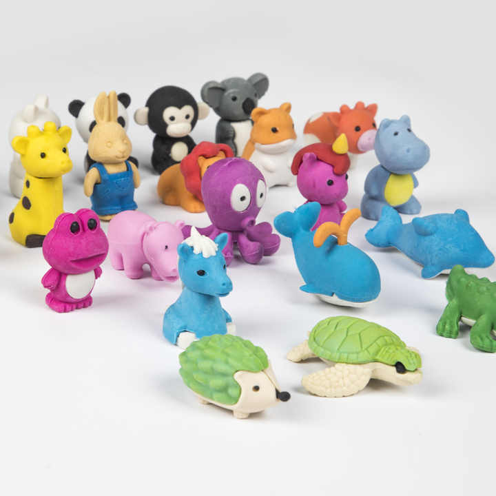 24 pcs BTS back to school 3D fancy puzzle assemble rubber eraser fruit