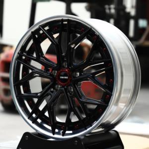 ล้อฟอร์จ TITAN FORCE ขนาด 20x9 20x10.5 นิ้ว 5x114.3 แบบสองชิ้น ขอบลึก สีดำขอบขัดเงา เหมาะสำหรับ <span class=keywords><strong>Ford</strong></span> <span class=keywords><strong>Mustang</strong></span> Honda S2000 - Product Image 2