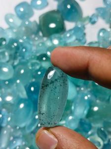 อัญมณีทรงหลังเบี้ยรูปร่างผสมสีฟ้าน้ำทะเลธรรมชาติสำหรับทำเครื่องประดับอัญมณีเบริลหินปรับเทียบสำหรับครอบครัว - Product Image 3