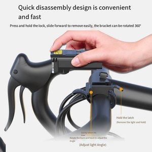 2025 Nâng Cấp Hiển Thị Kỹ Thuật Số USB Có Thể Sạc Lại Xe Đạp Ánh Sáng LED Nguồn Điều Khiển Từ Xa + Sừng Đêm Cưỡi Bánh Thông Minh Cảm Biến Pin - Product Image 6