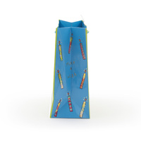 Sacs cadeaux en papier personnalisés pour anniversaire, vente en gros, sacs d'emballage de fête personnalisés avec motif de bougie, sacs cadeaux d'anniversaire pour enfants
