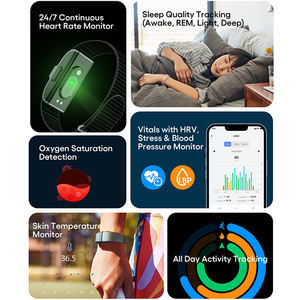 Pulsera inteligente de entrenamiento de respiración con monitoreo de saturación de oxígeno en sangre Recordatorio sedentario Salud inteligente SpO2 Rastreador de sueño - Product Image 5