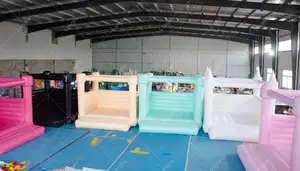 Thương Mại Đám Cưới Inflatable Bouncer PVC Trắng Bounce Nhà Pastel Wedding Bouncy Castle Cho Trẻ Em Người Lớn Jumping