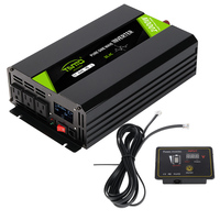 L'onduleur à onde sinusoïdale Pure TIANMO 1000W convertit DC 12V en AC 120V, avec affichage numérique LCD, télécommande filaire, pour RV, Camping,